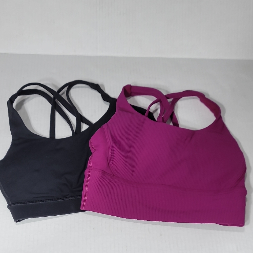 Lululemon Black and Pink Sports Bra BUNDLE